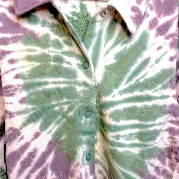 NWT Anthropologie LACAUSA Kismet Terry Fabric Jacket Sugarplum Swirl Size Large - Picture 8 of 15